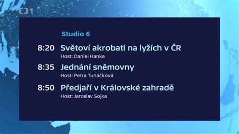 Česká televize is a public television broadcaster in the czech republic, broadcasting seven channels. MARS 2016 - Studio 6 (Česká televize 4.3.2016) - YouTube