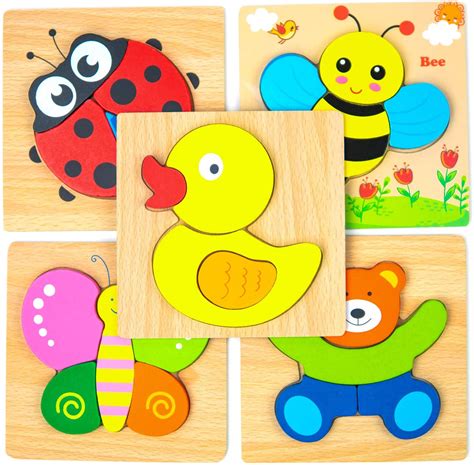 Wooden Jigsaw Puzzles for Toddlers 1 2 3 Years Old Kids Educational 