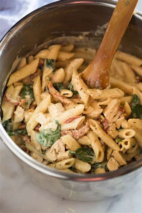 Stir in the desired amount of whipping cream to make the pasta creamy serve the pasta at once, topped with parmesan, as desired. Instant Pot Tuscan Chicken Pasta | Recipe | Instant pot ...