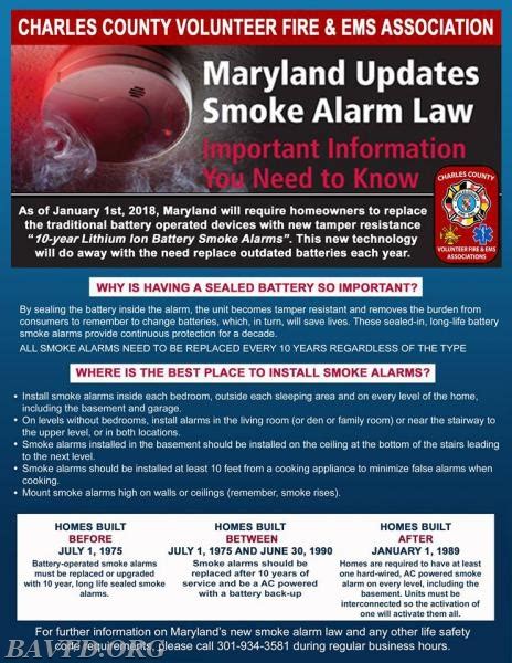 While state building codes in the new york city metropolitan area require smoke detectors and early warning devices in buildings constructed in the last five or six years, the new jersey law is the first to require the devices in older apartment buildings, according to officials in new york and connecticut. New Smoke Detector Law for 2018 - Bel Alton Volunteer Fire ...