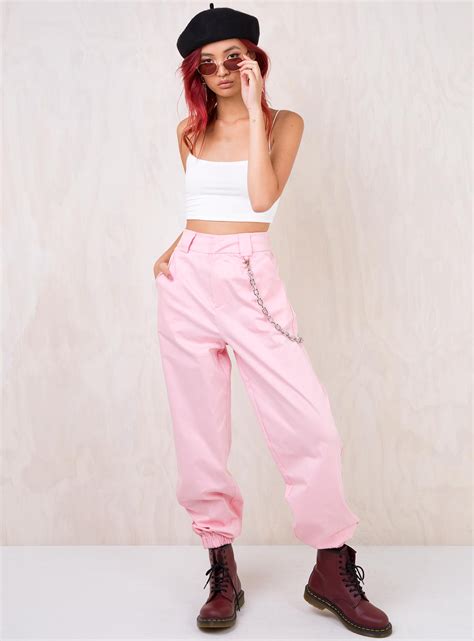 Gia delivers a curated collection of statement wardrobe essentials in bold styles and contemporary fabrics, designed to wear trans seasonally, anywhere. I.AM.GIA Cobain Pants Pink
