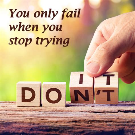 You only fail when you stop trying - Free Teens Youth
