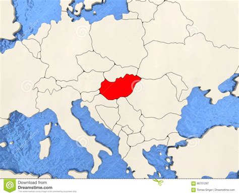 La mappa michelin di ungheria: L'Ungheria sulla mappa illustrazione di stock ...