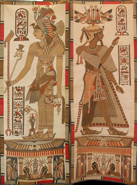 Being a big fan of egyptian revival pieces from the 1920s i was stoked to find this beautiful piece whilst out buying this morning. Pr ART DECO EGYPTIAN REVIVAL PORTIERE TAPESTRIES