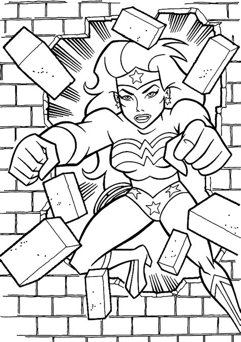 Wonder woman helps her grandmother to cross the road. Wonder Woman - Wonder Woman Kids Coloring Pages