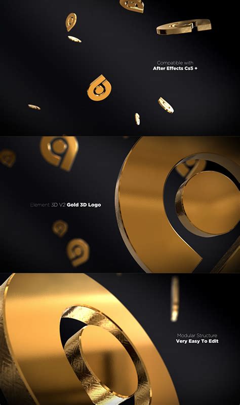 Gold logo reveal after effect template 21860786 project features: VIDEOHIVE GOLD 3D LOGO OPENER - Free After Effects ...