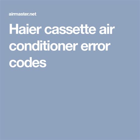 11 possible causes and potential solutions. Haier Ac Inverter Error Code E7 - TENTANG AC