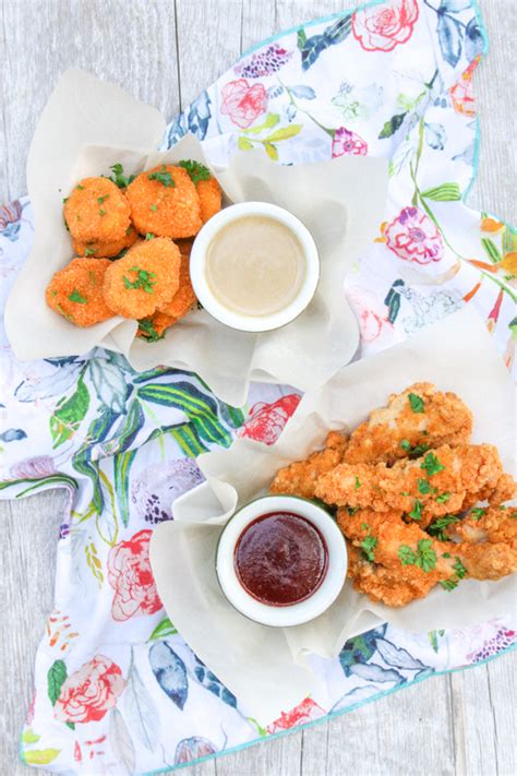 The chicken nugget hasn't been around that long. Tyson Chicken Tenders with Homemade Sauces | FoodFash