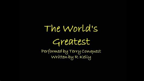 Click to listen to r. R Kelly - The World's Greatest (Cover) - YouTube