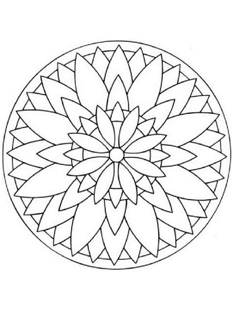 More free printable coloring pages for adults. Simple mandala coloring pages for adults. Free Printable ...