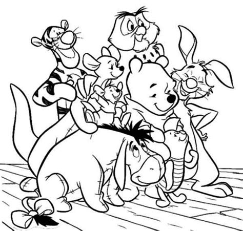 Pooh bear and friends coloring pages. Pin on Coloring - Pooh