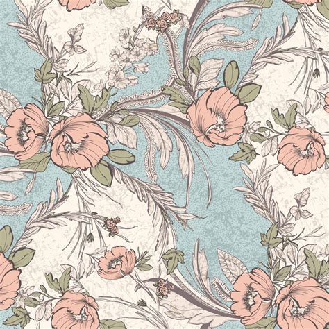 The sewing pattern tutorials, a tool for demystify sewing patterns. Mint Peach Large Floral Pattern Printed on Hi-Multi ...