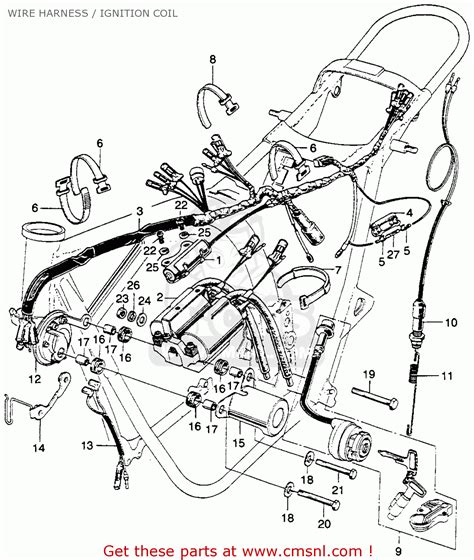 Honda cb 500 wiring diagram. Honda Sl350 Motosport 1970 K1 Usa Wire Harness / Ignition ...