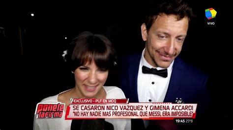 En televisión suele interpretar villanas. Casamiento de Nico Vázquez - YouTube
