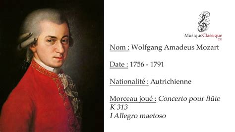 Mozart was engaged as a musician at the salzburg court, but grew restless and traveled in search of a better position. MOZART | CONCERTO POUR FLUTE, I ALLEGRO MAETOSO, K 313 ...