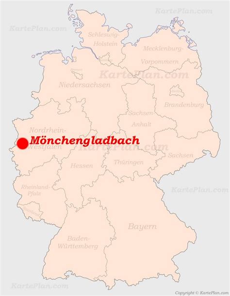 Navigieren sie frei innerhalb der karte von mönchengladbach und zoomen sie hinein oder heraus. Mönchengladbach auf der Deutschlandkarte