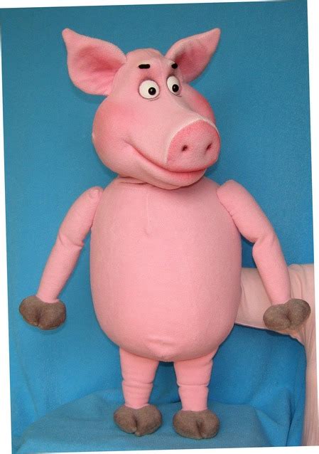 Place another dot of glue on the top edge of the mouthpiece and pull the edge of the sock over the mouthpiece glue it onto the back of the camel. Pigster Pig puppet, Puppet for sale