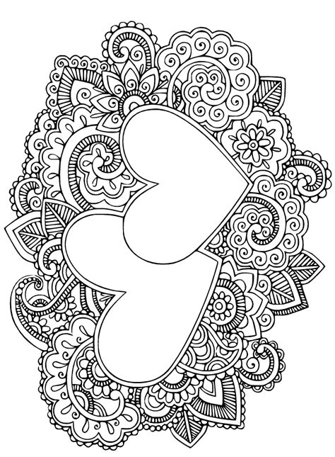 These templates are for you to use : Valentines Day Zentangle (With images) | Mandala coloring pages, Coloring pages, Mandala coloring