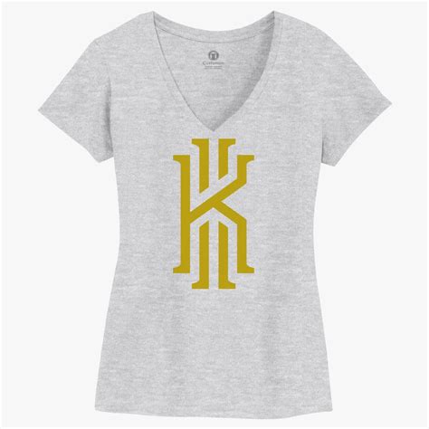 At logolynx.com find thousands of logos categorized into thousands of categories. Kyrie Irving logo gold Women's V-Neck T-shirt - Customon