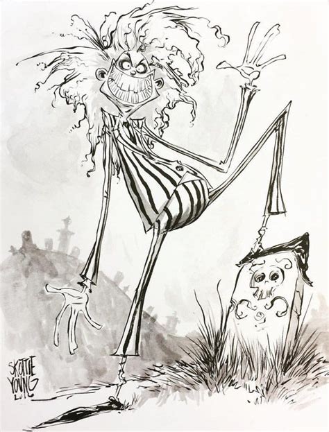 Maybe you would like to learn more about one of these? Beetlejuice Illustration by Skottie Young - Tim Burton ...