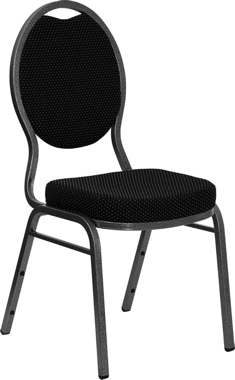 View our broad selection of banquet chairs, available in a variety of colors. Black and Silver Teardrop Back Banquet Chair