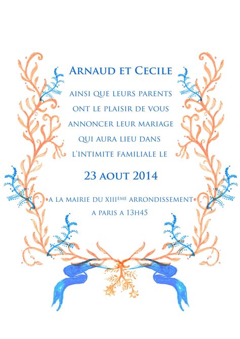 There's a whole set of rules or codes of conduct for all formal occasions. french wedding announcement card | Cecile