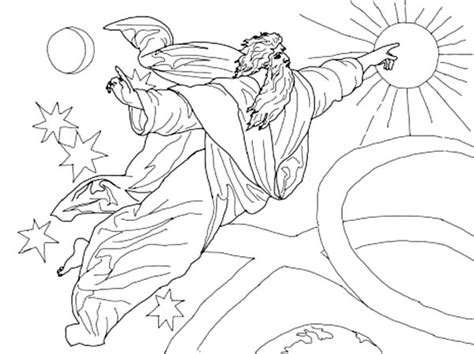 These coloring pages are wonderful for keeping little hands busy while you read a bible story during your own bible time. Fourth Days Of Creation Coloring Pages : Coloring Sun ...