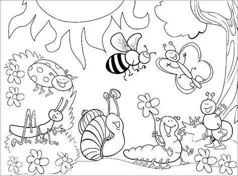 A coloring book for kids who love bugs and insects to use! Insects for children - Insects Kids Coloring Pages