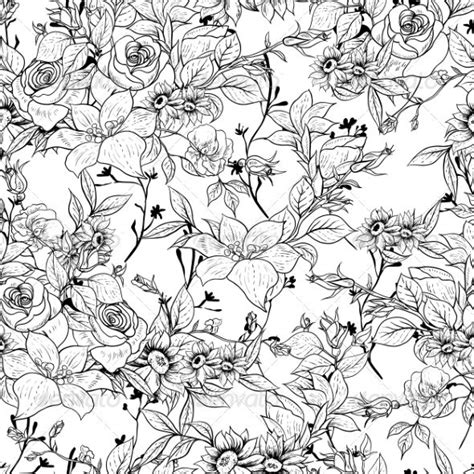 Download transparent aesthetic png for free on pngkey.com. Seamless Monochrome Floral Rose Background | Rose ...