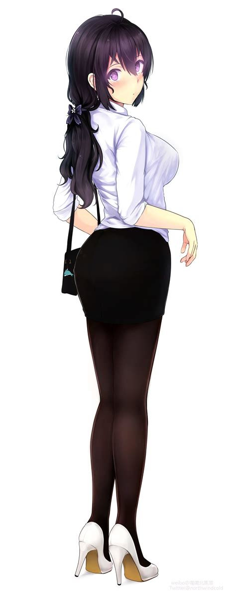 Anime girls with black hair: long hair, Purple eyes, Anime, Anime girls, Skirt ...