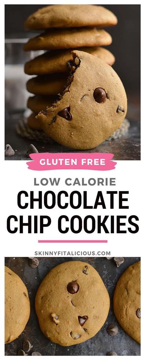These low carb cookies are packed with dark chocolate chips and pecans all for only about one net carb each! Low Calorie Gluten Free Chocolate Chip Cookies - Skinny ...