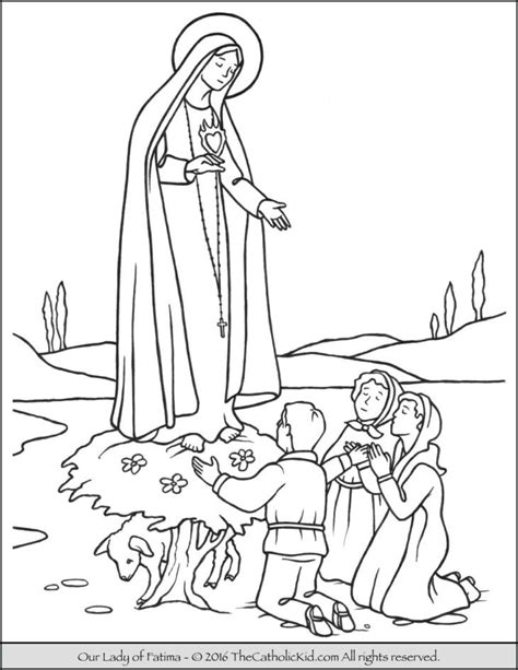 Where are the prayers of our lady of fatima? Our Lady of Fatima Coloring Page - TheCatholicKid.com ...