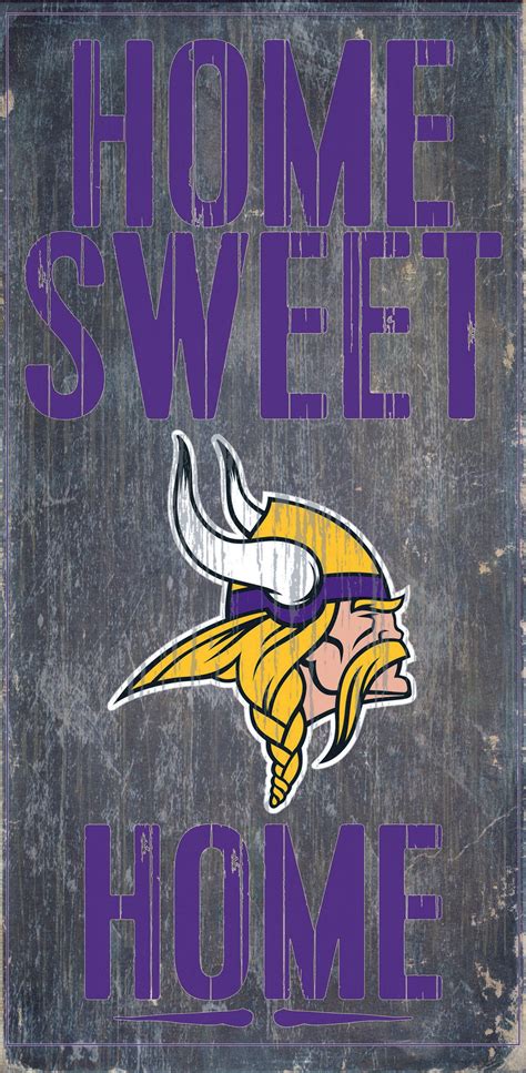 Add this 6'' x 12'' home sweet home sign to your collection of minnesota vikings memorabilia and it'll be a conversation piece for all visitors. Minnesota Vikings Wood Sign - Home Sweet Home 6"x12 ...