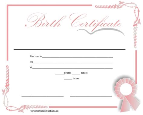 With canva's certificate maker, you won't need to hire a designer just to create your certificates. 10 Free Printable Birth Certificate Templates (Word & PDF ...