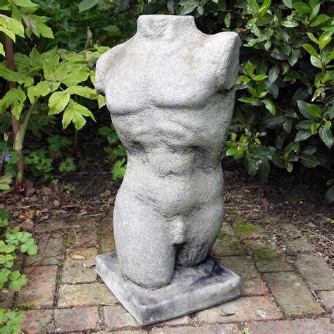 From metal to glass to stone to wood to diy, we showcase the most awesome art garden sculptures can make your backyard feel like a gallery. Male Torso Stone Modern Sculpture - Large Garden Statue