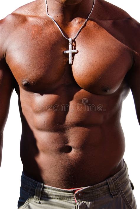 Lateral rotation & abduction of hip axial muscles of the head, neck, and back · anatomy and physiology. Black Man Torso With Diamond Cross Stock Photo - Image ...