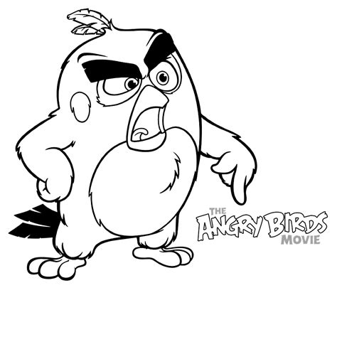 Just a fun coloring page to color by tiffany fisher. Red Chuck Angry Birds Movie Coloring Pages. Red. Best Free ...