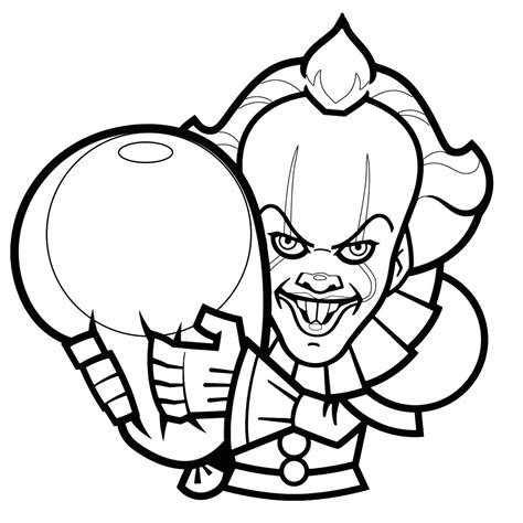 Mon coloriage en ligne gratuit. Clown De Ça Version 2 - Coloriage Halloween - Coloriages dedans Coloriage Clown A Imprimer ...