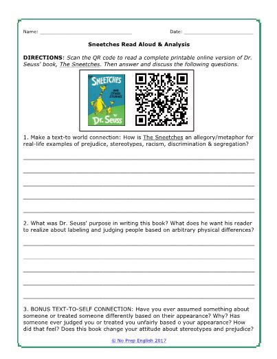 Explore 3rd grade classroom activities to inspire and engage your students. Dr. Seuss' The Sneetches to Teach Segregation | 3rd grade ...