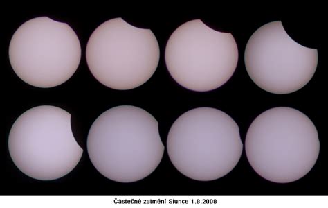 Po šesti letech se dočkáme dobře viditelného částečného zatmění slunce. Meteorologická stanice Holešov - Astronomie - Zatmění ...