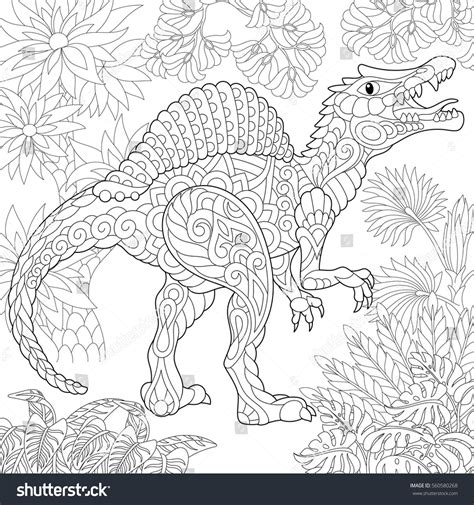 400x322 medusa coloring pages manga drawing medusa coloring page medusa. Stylized spinosaurus dinosaur of the middle Cretaceous ...