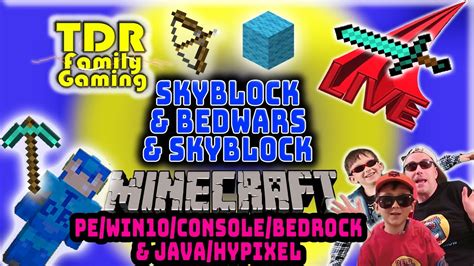 Server minecraft pe bedwars hypixel. Minecraft Skyblock & Bedwars (Hypixel & Win10/PE) - Stream ...