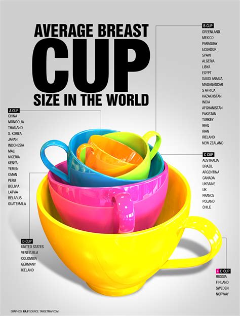 Average Breast Cup Size Around the World [Infographic ...
