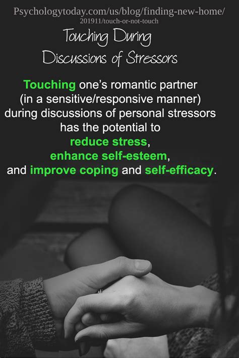 New research shows touching one's romantic partner in a ...