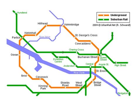 Diese moderne karte von glasgow, schottland, ist auf hochwertigem fine art papier gedruckt und in einer auswahl von fünf größen erhältlich. Glasgow-metro Karte - U-Bahn-Glasgow anzeigen (Schottland ...