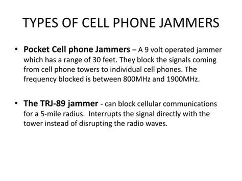 Check spelling or type a new query. PPT - TYPES OF CELL PHONE JAMMERS PowerPoint Presentation ...