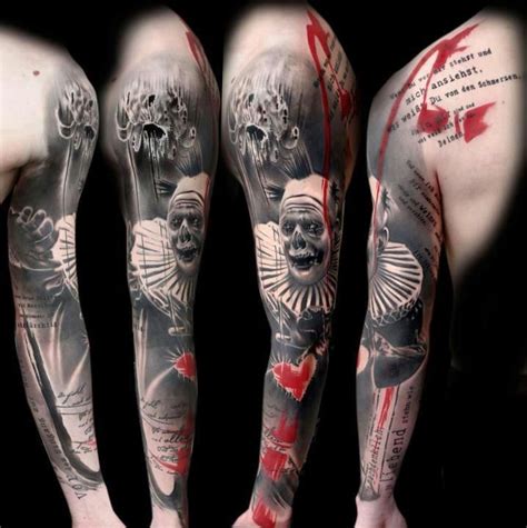 Coulrophobia, fear of clowns, is one of the most common phobias and according to a study by chapman university, it impacts roughly 7.8 percent of americans. Scary clown tattoo | Clowns | Pinterest | Scary clowns ...