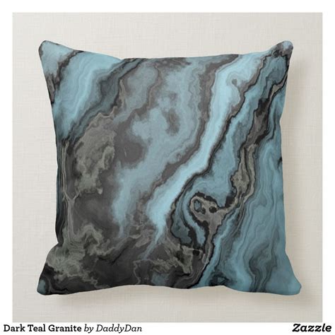 Enjoy free shipping on most stuff, even big stuff. Dark Teal Granite Throw Pillow | Pillows, Throw pillows ...