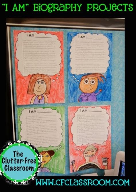 Instagram bio ideas with emoji for girls. OUR "I AM" BIOGRAPHY PROJECTS - Clutter-Free Classroom