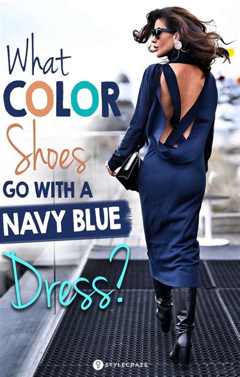Shoes should should be dark and polished, and worn with black dress socks. What Color Shoes Go With A Navy Blue Dress? | Navy dress ...